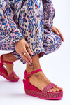 Classic Women's Wedge Sandals Fuchsia Malmo