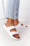 Women's Rubber Slippers White Stacy