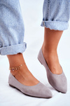 Women’s Ballerinas Eco-Suede Grey Bellissima