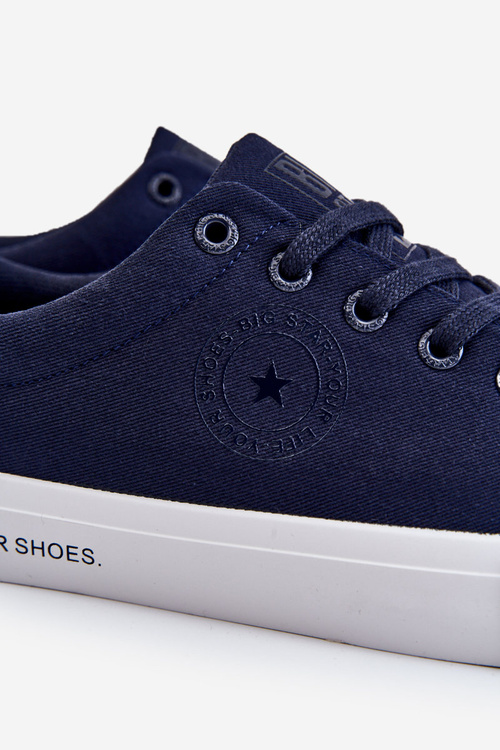 Men's Low Textile Sneakers Big Star LL174076 Navy Blue