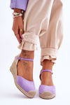 Suede Espadrilles Wedge Sandals Violet Cammer