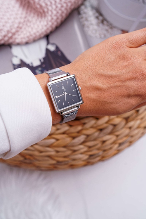 Women's Watch GG Luxe Silver Black Dial Terroso