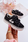Classic Children's Sneakers With Velcro Black Phiris