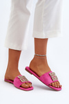 Women's Flat Sandals with Ornament Fuchsia Inaile