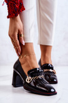 Lacquered Trendy Pumps Black Jenice