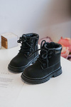Children's Trapper Boots with Zip Black Bansi