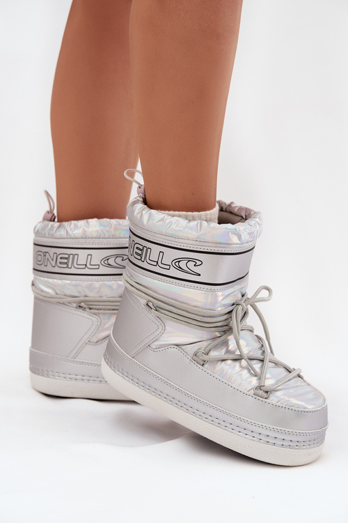 Women's Snow Boots With Laces O'NEILL LISA WOMEN HIGH 90253012.99S Silver