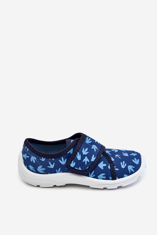 Papcie Dziecięce Ślady Dinozaura Granatowe Befado 974X476