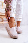 Women's Leather Slip-On Shoes Maciejka 03512-28 Light pink