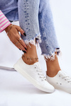 Women's Big Star Embroidered Sneakers LL274223 White