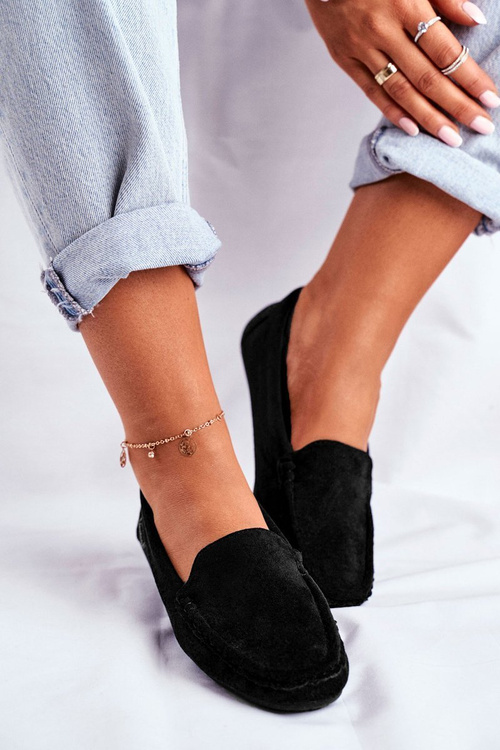 Morreno Women's Black Suede Moccasins