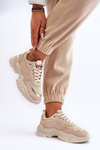 Buty Sportowe Klasyczne Platforma Beżowe Need It