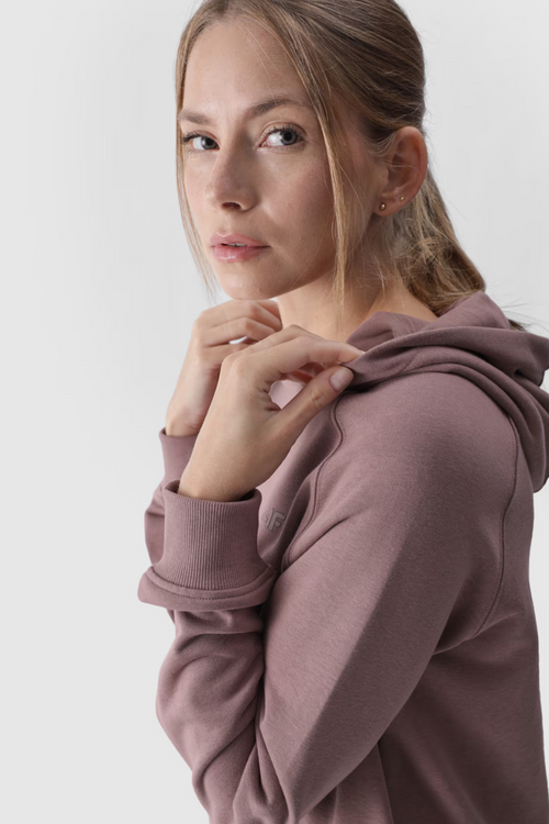 Women's Hoodie Zip Up Cotton 4F Pink 4FWMM00TSWSF1467-56S