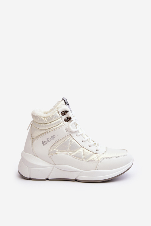 Women's Quilted Platform Boots Lee Cooper LCJ-23-44-1983L White