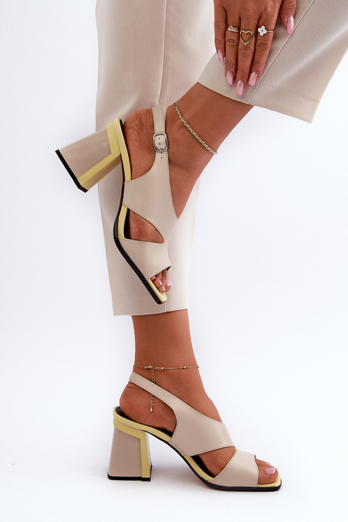 Women's Sandals on Wedge Beige D&A MR38-153