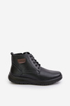 Men's Insulated Zippered Lace-Up Boots Black Hlimena