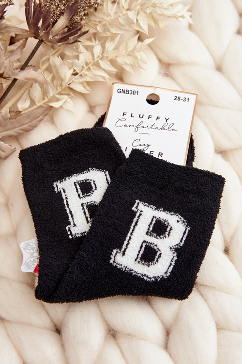 Warm Black Youth Socks