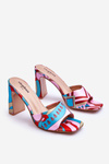 Women's Patterned Heel Slippers Blue Adelise