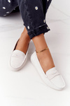 Women's Suede Moccasins Big Star HH274665 Ecru