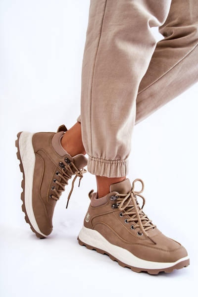 Women's Warm Trekking Shoes Trappers Beige Otto