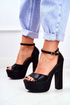 High Black High Heels Sandals Platform HighShoes