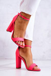 Women's Stiletto Sandals Neon Pink Anastasie