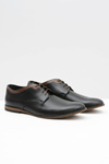 Men's Black Leather Gianni Half Shoes