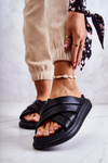 Women's Leather Slippers La.Fi Black Silla