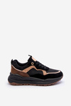 Fashionable Leather Women's Sports Shoes Black Calarene