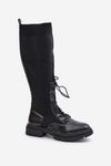 Slip-On Boots With Sock Shaft Black Iranel