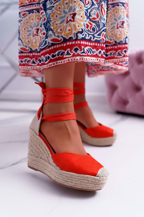 Tahaya Orange Women's Sandals on Stiletto Heels