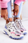 Sneakersy Damskie Sportowe Skórzane Multikolor GOE JJ2N4090 