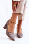 Classic Suede Pumps On A Heel grey Kendra