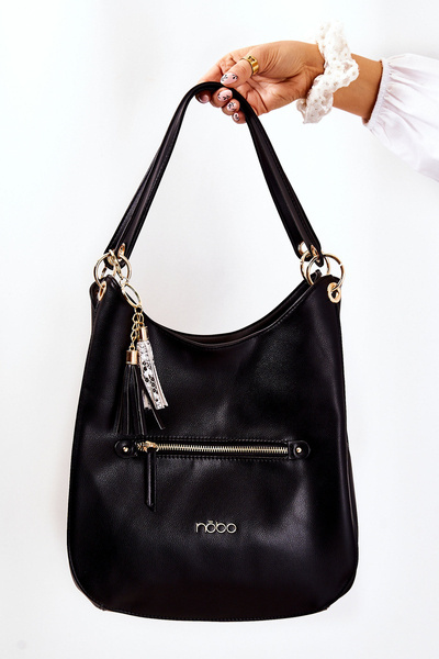 Classic Leather Handbag NOBO M3220-C020 Black