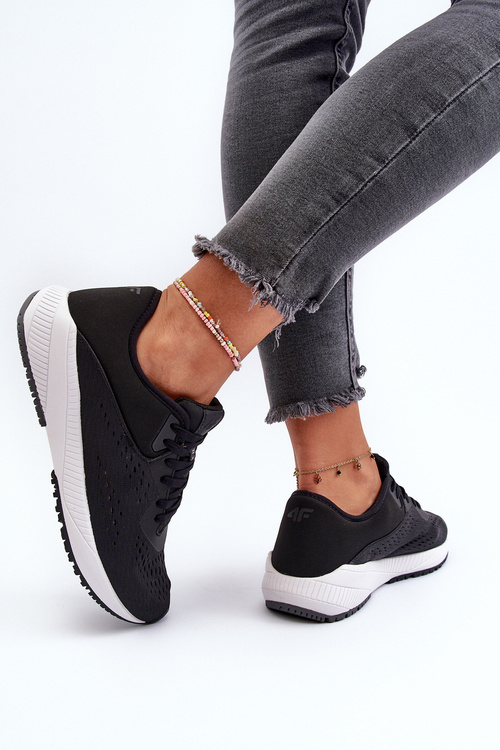 Buty Sportowe Sneakersy Damskie Czarne 4F 4FRSS24FSPOF056