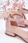Children's Low Heel Sandals Pink Nelly