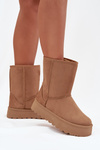 Women's Insulated Snow Boots with Fur Camel Abrams