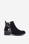 Insulated ankle boots with flat heel and low shaft black Zinariella