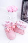 Children's Boots Trapper Fleece-lined Pink Tesoro
