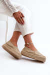 Women's Lace Espadrilles on Platform Gold Elarose