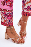 Fashionable High Heel Sandals Rose Gold Felisa