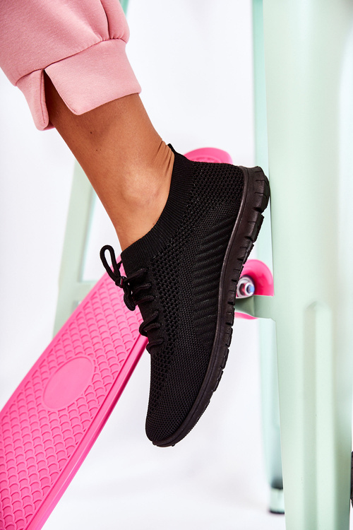 Sportowe Buty Damskie Wsuwane Czarne Sequro