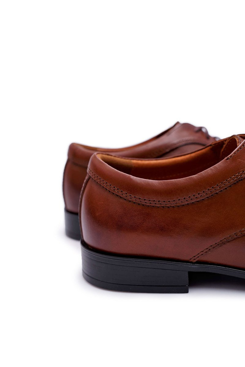 Men's Bednarek Elegant Leather Shoes Visiting Brown Gaspare