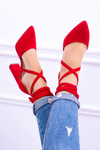 Women's Stiletto Tiered Red Demmi pumps