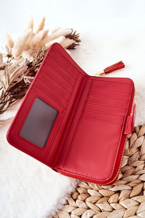 Large Women's Wallet With Extra Wallets Red