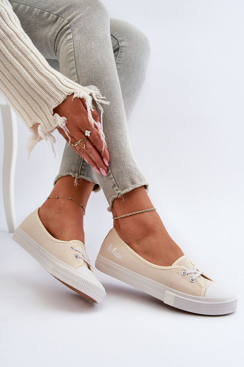 Trampki Tenisówki Damskie Beżowe Lee Cooper LCW-24-31-2728