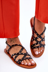 Women's Sandals With Ornaments Black Alemona