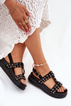Embellished Women's Platform Sandals Black Mailisa