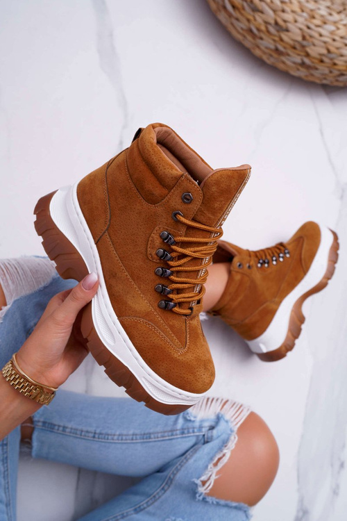 Trekking Shoes Women's Trappers Camel Greem