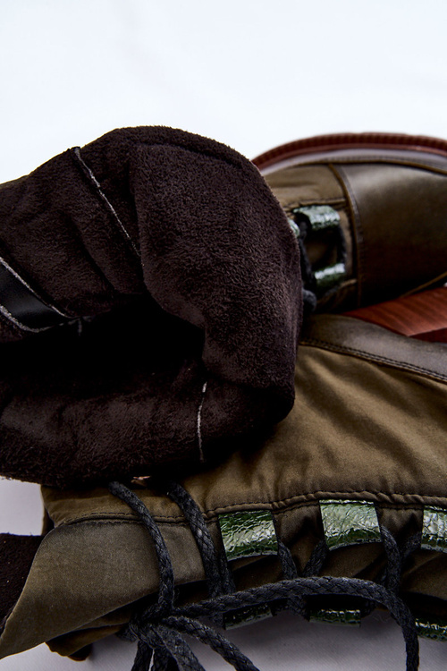 Botki Modne Obcas Zielone Maciejka 05777-09